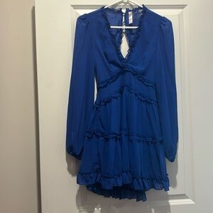 Blue ruffle dress